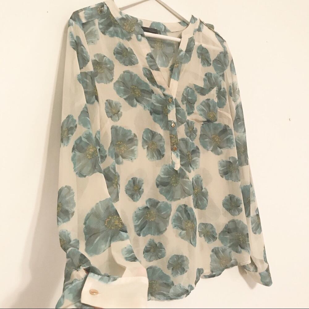 The Limited long sleeve floral blouse SZ S - Picture 2 of 6